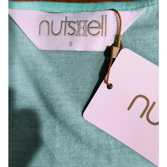Nutshell NWT Tank Tunic with Twisted Straps And Side Slits, Aqua, Sz S - Picture 5 of 7